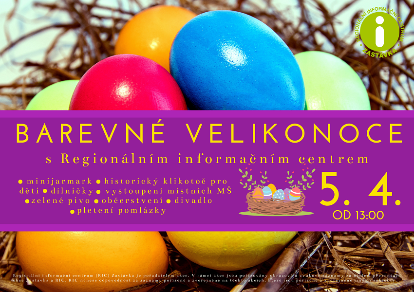 barevné velikonoce 594 420 mm